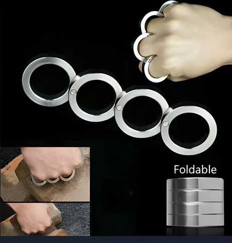 Self Defense Stainless Steel Foldable Ring (Fidget Ring)